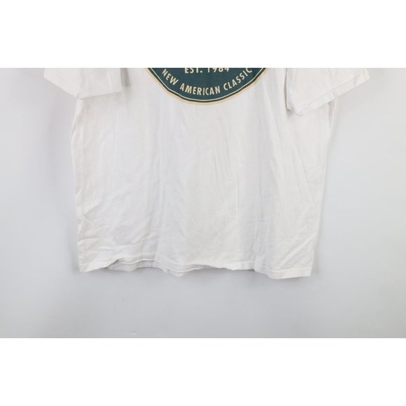 Vintage 90s Fossil Mens XL Spell Out Center Logo Short Sleeve T-Shirt White USA - Picture 3 of 10